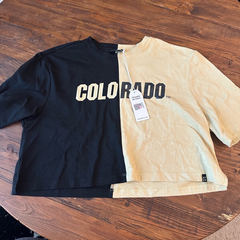 Colorado buffaloes crop t shirt